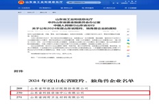 公司入选2024年山东省瞪羚企业